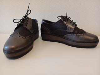 Zapatos NOTTON mujer gris metalizado T39