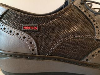 Zapatos NOTTON mujer gris metalizado T39