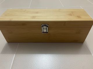 Caja de bambú para botella de vino