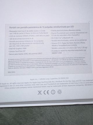 Macbook Air 13 2014 Plata