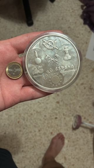 Moneda 25 Euro España Plata