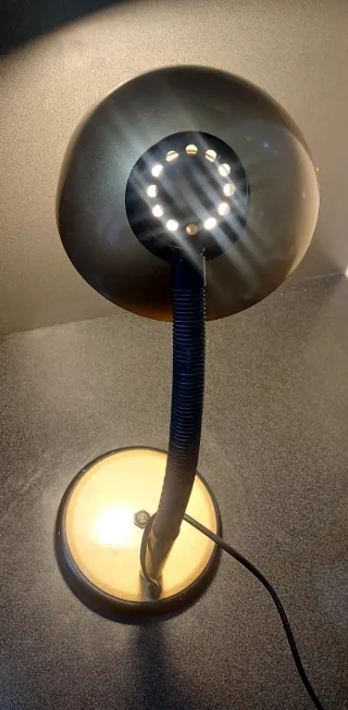 Lampada scrivania vintage metallo dorato