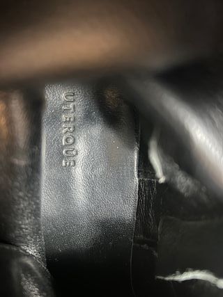 Botines Uterqüe Piel Negra Cocodrilo