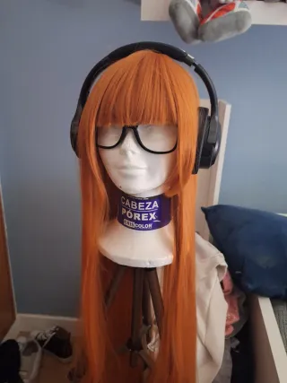 Peluca Futaba Sakura Cosplay Persona 5
