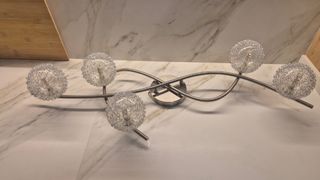 Pack 2 Lámparas Techo Cristal Metal