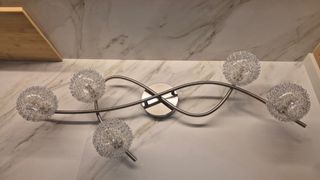 Pack 2 Lámparas Techo Cristal Metal