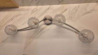 Pack 2 Lámparas Techo Cristal Metal