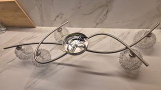 Pack 2 Lámparas Techo Cristal Metal