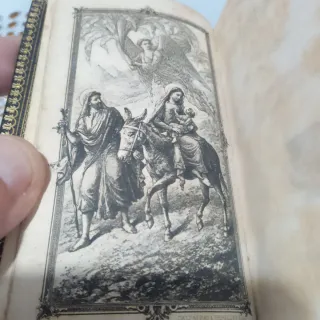 LIBRO ANTIGUO DE RELIGION EN FRANCES HACIA 1890