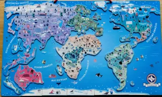 Puzzle Magnético Mapa del Mundo Infantil