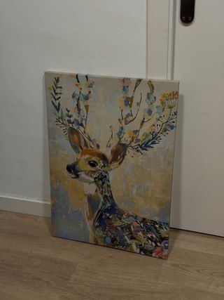 Cuadro Decorativo Ciervo Flores Ikea