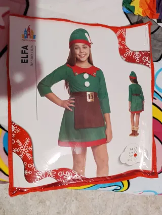 Disfraz de Elfa. Talla 7-9 años