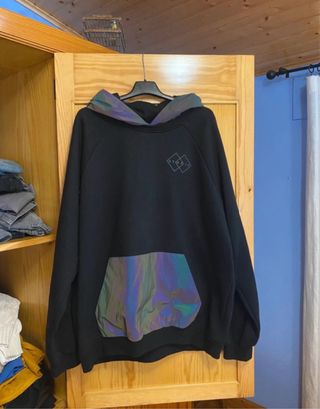 Sudadera Utopia Reflectante Negra