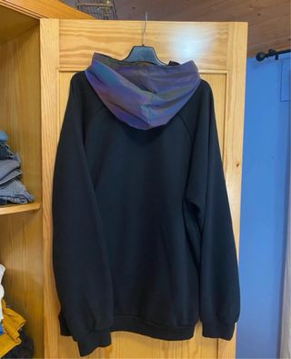 Sudadera Utopia Reflectante Negra