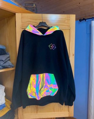 Sudadera Utopia Reflectante Negra