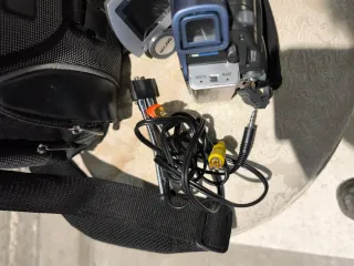 Cámara JVC Plata/Azul con funda sin cargador