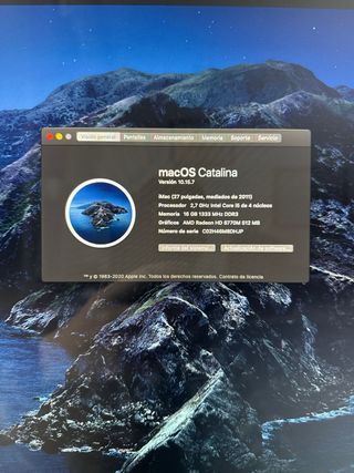 Imac 27 2011 16GB RAM SSD 120GB + HDD 500GB