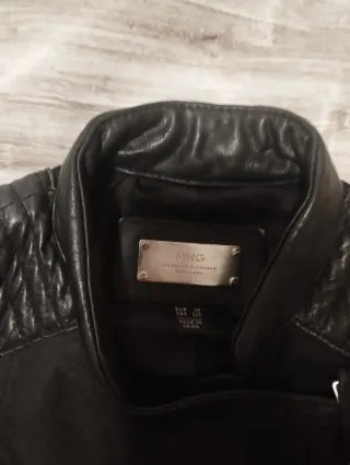 Chaqueta cuero mujer negra