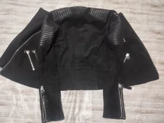 Chaqueta cuero mujer negra