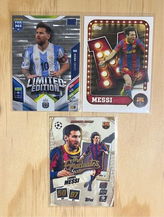 Lote 3 Cromos Messi FIFA 365 Topps