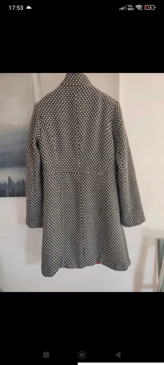 Cappotto vintage Derhy nero/bianco