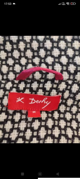 Cappotto vintage Derhy nero/bianco