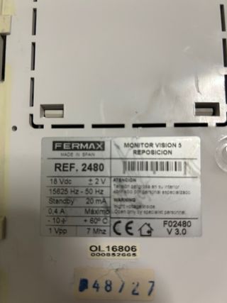 MONITOR FERMAX CITYMAX VISION 5 REF. 2480