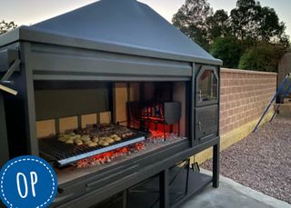 Barbacoa Horno Leña Metal Piedra T121