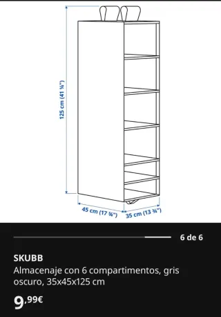 4 Organizadores de Armario Colgante Ikea