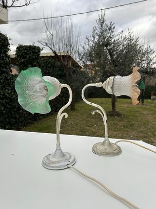 Coppia lampade camera vintage Libertystyle/Floreal