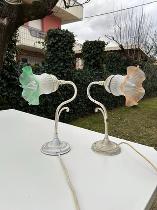 Coppia lampade camera vintage Libertystyle/Floreal