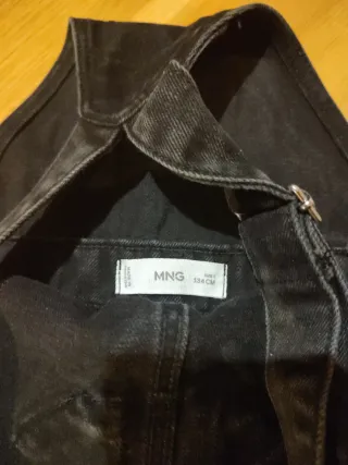 Peto vaquero negro niña Mango