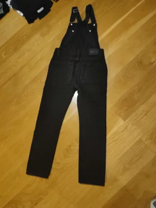 Peto vaquero negro niña Mango