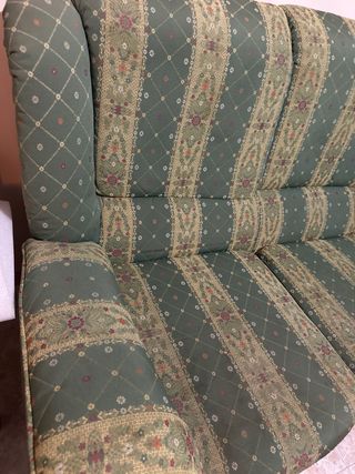 Sofá de 3 plazas con estampado floral y individual