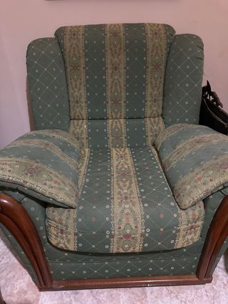 Sofá de 3 plazas con estampado floral y individual