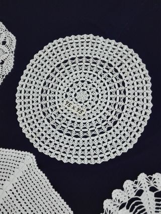 10 Paños de Crochet Blancos