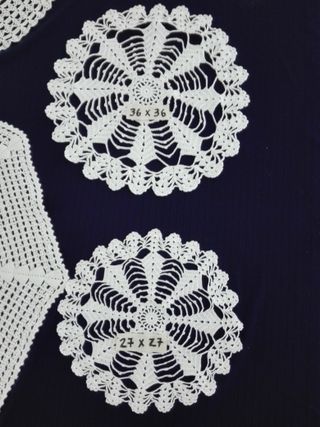10 Paños de Crochet Blancos
