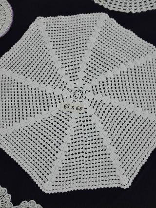 10 Paños de Crochet Blancos