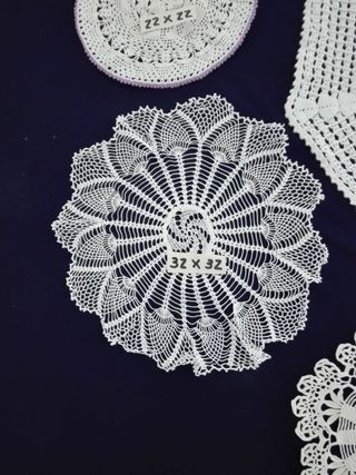 10 Paños de Crochet Blancos