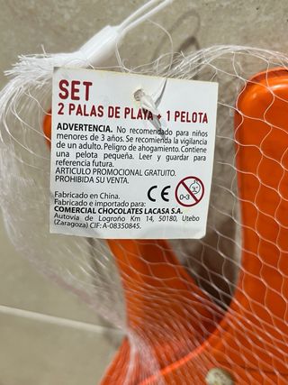 CONJUNTO DOS PALAS PLAYA Y PELOTA CONGUITOS NUEVO