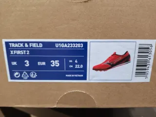 Zapatillas Mizuno Clavos Atletismo Rojo Negro