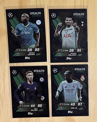 4 Cartas Futbol Topps Stealth Strike