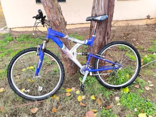 Bicicleta Doble Suspensión Azul