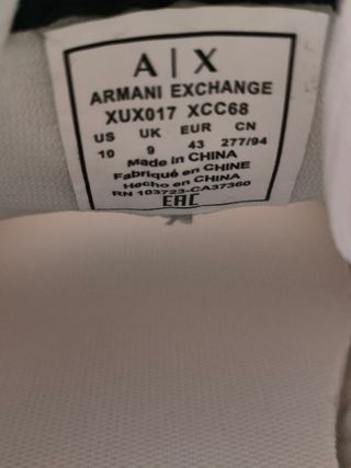 Zapatillas Armani Exchange Talla 43