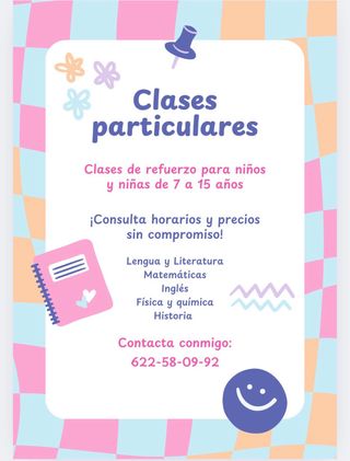 Clases particulares de apoyo escolar