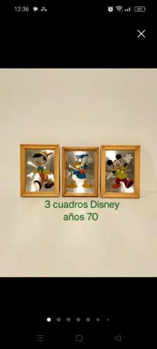 3 Quadri Disney Anni '70