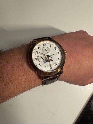 Reloj Viceroy Hombre Esfera Blanca Correa Marrón