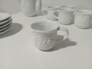 Juego de café blanco 5 servicios