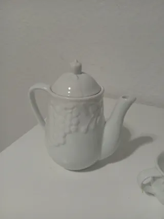 Juego de café blanco 5 servicios