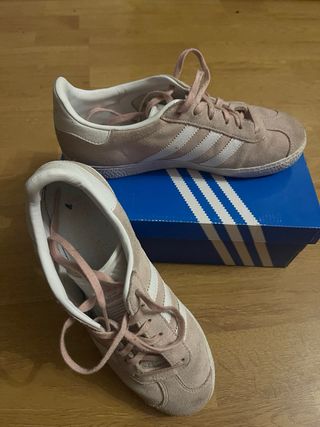 Zapatillas Adidas Gazelle Rosa y Blanco